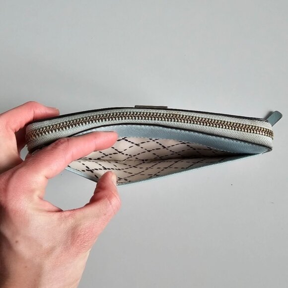 Kate Spade Neda Newberry Lane Zip Around Wallet Mint Green - Picture 3 of 14